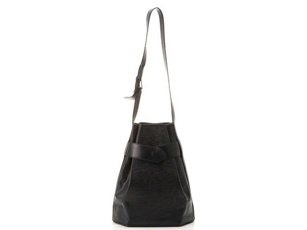 LOUIS VUITTON Bag Shoulder Sac Depaule Epi Noir Black